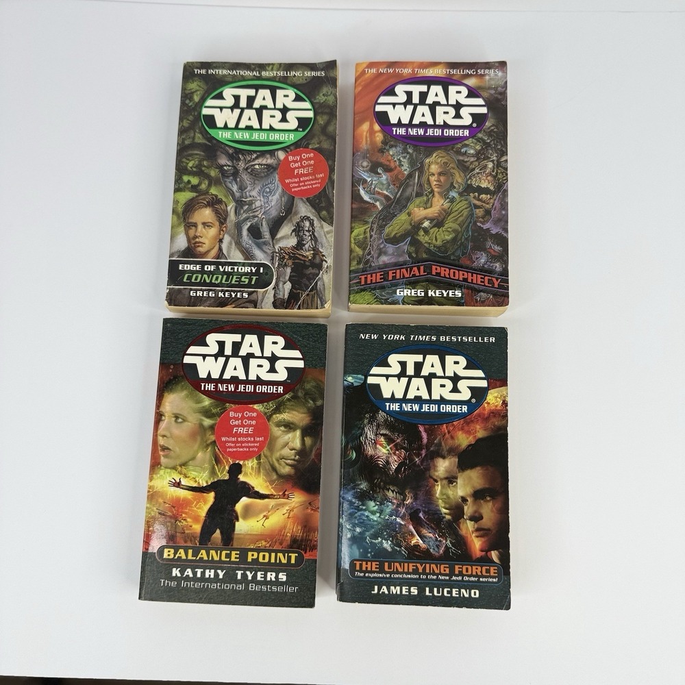 Star Wars The New Jedi Order Paperback Book‎ Lot of 4